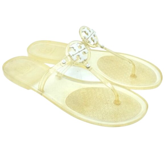 TORY BURCH~Mini Miller~RUBBER JELLY SLIDES FLAT THONG SANDAL SHOES SZ 10 - Picture 4 of 5